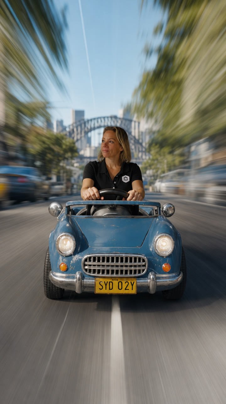 Generated image in a toy car